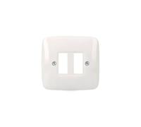 Placa pequeña 2 elementos solera, estructura compacta y resistente, ideal para instalaciones eléctricas o conexiones eficientes.