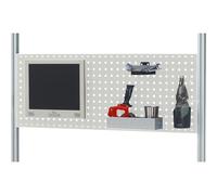 Placa perforada RAU, gris luminoso RAL 7035, chapa de acero