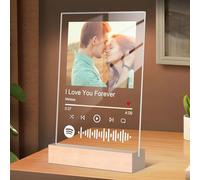 Placa personalizada de Spotify - Placas de música personalizadas con imagen, portada de álbum de arte de canciones acrílicas, regalos conmemorativos personalizados para novio, novia, seres queridos