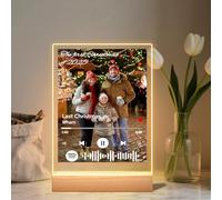 Placa personalizada - Regalo musical personalizado para mujeres, hombres, esposa, marido, mamá, papá, niños, parejas, placa única con letra de canción con inserto de foto