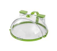 Placa plegable para cocinar al vapor de agua para microondas, ideal para exteriores y cocina, con 10 pulgadas y plegable o para almacenar sobras en el refrigerador