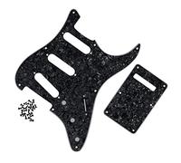 Placa posterior de la placa del rasguño del golpeador de la guitarra SSS de 8 agujeros con tornillos para la guitarra del estilo For For ST Reemplazo de Golpeador de Guitarra Eléctrica (Color : 4ply