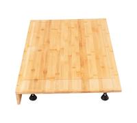 Placa protectora de cocina de madera de bambú, 75 x 54 x 10 cm, tablas de cortar, multifuncional, con ranuras y 4 pies, para tabla de cocina o cubierta de cocina