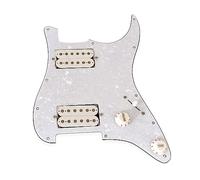 Placa protectora de golpeador de guitarra precableada de 11 agujeros con pastillas HH para piezas de cuerdas de guitarra y juego de herramientas de instalación