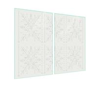 Placa protectora de vitrocerámica de cristal templado, tabla de cortar y placa de vitrocerámica, 2 piezas, 45 x 52 cm, higiénica y antideslizante, protección para inducción, diseño de líneas de