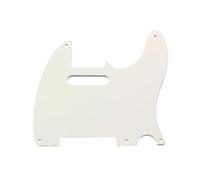 Placa Protectora Para Guitarra Eléctrica Golpeador De Guitarra Vintage De Una Sola Capa De 5 Agujeros Blanco Y Negro(2)