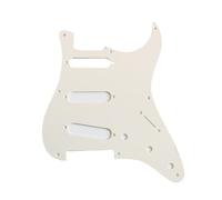 Placa Protectora Para Guitarra Eléctrica Guitarra Eléctrica Vintage ST De 8 Agujeros Con Golpeador SSS Blanco De Una Capa(Left hand white)