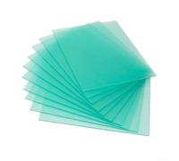 Placa protectora transparente para casco de soldadura para equipo de soldadura eléctrica e hidrógeno, hoja de repuesto de color verde, 10 piezas (120 x 95 mm)