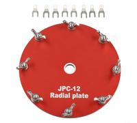 Placa radial de aluminio para antena de onda corta PAC-12 y JPC-12, placa radial Ground Plane con 10 abrazaderas de horquilla, accesorios para optimización de señal