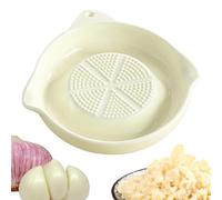 Placa ralladora de ajos - Herramienta de molienda 13,5 x 13,5 cm, cuenco de cerámica para triturar | Robot de cocina multi cocina eficiente para preparar cebollas, jengibre, cúrcuma, queso, cocina