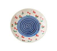Placa ralladora de cerámica para ajo, redonda manual de cerámica con motivo de frutas, para rallar ajo, tomate, chocolate, fresa, alimentos, cáscara, queso, postres, cocina y cocción