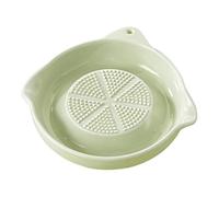 Placa ralladora para ajos - Dientes de fricción elevados afilados, disco circular de cerámica pura, triturar pulpa de pasta , bandeja trituradora manual esmaltada | Trit