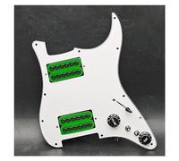 Placa Rascadora Precableada Cargada Dos Humbucker Coil Splitting HH Guitar Pickguard Guitarra Eléctrica Pickguard (Color : Green Pickups)