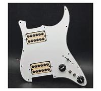 Placa Rascadora Precableada Cargada Dos Humbucker Coil Splitting HH Guitar Pickguard Guitarra Eléctrica Pickguard (Color : Yellow Pickups)