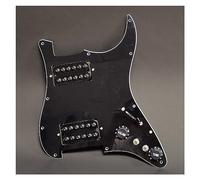 Placa Rascadora Precableada Cargada Dos Humbucker Coil Splitting HH Guitar Pickguard Guitarra Eléctrica Pickguard (Color : Bk Pickups)