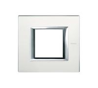 Placa Rectangular 2 Módulos - Espejo Ácido - Material Vidrio