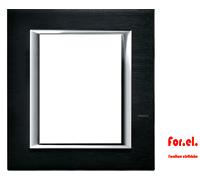 Placa Rectangular Axolute 3+3 Módulos BTICINO HA4826XS Antracita Cepillada