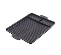 Placa rectangular compatible con parrilla de barbacoa 32 x 26 cm, revestimiento antiadherente portátil, for cocina gas butano