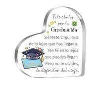 Placa Regalos Graduación Acrílico Frases Positivas 18º Cumpleaños Motivacionales para Mujeres Hombres Adolescentes Navidad Señal Inspiradora de Escritorio Recuerdos Amigas Hija Hijo (Orgulloso)