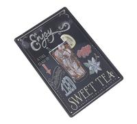 Placa retro para decoración de pared, póster de metal vintage, ideal para decoración del hogar, cafetería,