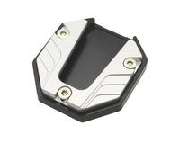 Placa soporte ampliación caballete lateral Extensión Soporte Lateral De Pie Extensor De Soporte Motocicleta Para Xmax 250(Plata)
