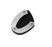 Placa soporte ampliación caballete lateral Placa De Soporte Lateral De Pie Motocicleta Para Street Triple 765 675 RS Para Daytona Para Moto2 765(Plata)