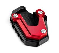 Placa soporte ampliación caballete lateral Soporte Lateral Motocicleta Almohadilla Ampliadora Pedal Auxiliar Para R1300RT R1300 RT R 1300 RT 2025 2026(B ROJO)