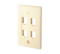 Placa soporte para 6 módulos, color marfil, ideal para instalaciones eléctricas y conexiones versátiles en viviendas y oficinas.