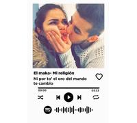 Placa Spotify Imán de nevera, placa de imán con código Spotify para escanear Personalizada (10x15cm) SIN PEANA