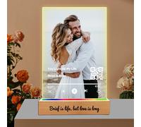 Placa Spotify Personalizada con Foto, Con Marco o Base, Diseño con Código escaneable de Canción. Regalo de Cumpleaños, Regalos Pareja, Aniversario, San Valentín (5 tamaños: 15-40 cm)