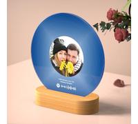 Placa Spotify Personalizada con Foto, Marco Spotify Personalizado Código Escaneable de Canción, Discos de Vinilo Cuadro Spotify Originales Regalo para Mujer Hombre Pareja Aniversario San Valentín