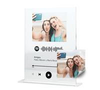 Placa Spotify Personalizada con Foto y Canción Favorita. Placa Personalizada de Metacrilato con Código Escaneable. Regalo Original Personalizado para San Valentín.