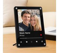Placa Spotify Personalizada con Foto y Canción - Toca para Reproducir Música - Marco de Fotos Musical Personalizado, Regalo Original para Aniversario, Cumpleaños, San Valentin, Boda, Parejas, Novia