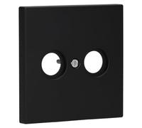 Placa toma TV. LS, color negro mate (referencia: JUNG LS990TVSWM)