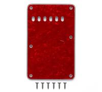 Placa trasera de 3 capas y 6 agujeros, cubierta de cavidad de trémolo, estilo vintage, para Fender en Estados Unidos y México, piezas estándar de guitarra eléctrica Stratocaster (perla roja)
