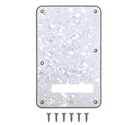 Placa trasera de guitarra Strat de 6 agujeros para Fender Stratocaster estándar de Estados Unidos/México (perla blanca)