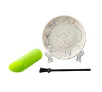 Placa trituradora de ajo y jengibre de cerámica con pelador y cepillo, triturador de frutas, rallador para tareas de cocina fáciles, máquina para hacer puré
