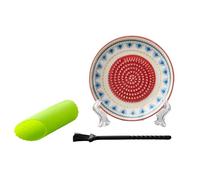 Placa trituradora de ajo y jengibre de cerámica con pelador y cepillo, triturador de frutas, rallador para tareas de cocina fáciles, máquina para hacer puré