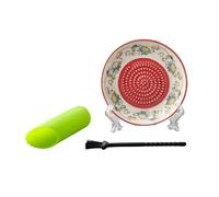 Placa trituradora de ajo y jengibre de cerámica con pelador y cepillo, triturador de frutas, rallador para tareas de cocina fáciles, máquina para hacer puré