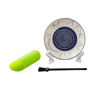 Placa trituradora de ajo y jengibre de cerámica con pelador y cepillo, triturador de frutas, rallador para tareas de cocina fáciles, máquina para hacer puré