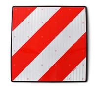 Placa V-20 Homologada de Panel de Carga Saliente, Portabicicletas - Panel Reflector Señal Trasero V20 para Señalizacion de Cargas que Sobresalen (50x50cm) (Placa de Aluminio)
