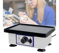 Placa Vibratoria, 220V 120W Placa Vibratoria Yeso Oscilador Eléctrico Placa Vibratoria Yeso Oscilador Velocidad Ajustable Equipo Laboratorio Dental Para Mezclar Modelos Fundición Yeso Fundición Resina