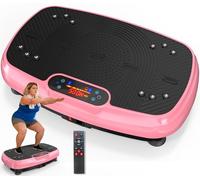 Placa vibratoria, placa vibratoria mejorada con motores dobles para adelgazar, entrenamiento de cuerpo entero, desarrollo muscular, soporte de vibración, placa vibratoria de 450 LBS de capacidad para