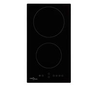 VidaXL Placa Vitrocerámica 2 Zonas 30cm Negra