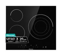 Vitrocerámica 3 Zonas 60cm Hisense E6332BSCE 1 Zona 30cm Negro