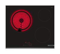 Bosch PKK631BB8E ENCIMERA VITROCERÁMICA ENCASTRABLE 60 CM. 3 Zonas Color Negro/Bisel Delantero TOUCHSELECT Zona DE 28 CM. Nueva SERIGRAFÍA.