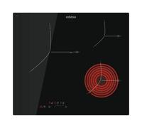 Placa vitrocerámica Edesa EVT-6328 R 3 zonas Touch 59 cm Control Negra
