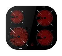 Teka TCC 64000 PLV - Placa Vitrocerámica Polivalente 4 Zonas Negra