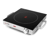 Placa vitrocerámica portátil 2000 W. Diámetro superficie de cocción: 205 mm. Superficie de cristal templado