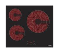 Placa Vitrocerámica Svan SV3602 60 cm 3 Zonas Triple Corona Cristal Negro Táctil